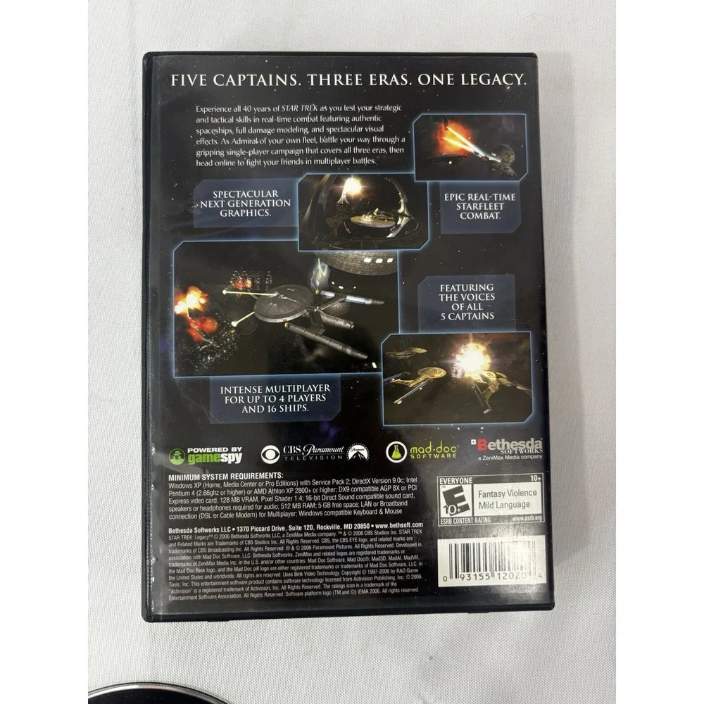 Star Trek:‎ Legacy (PC DVD, 2006) With Manual And Case
